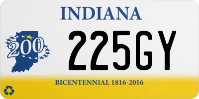 IN license plate 225GY