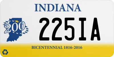 IN license plate 225IA