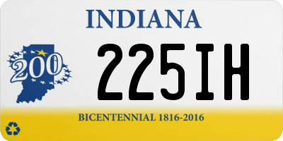 IN license plate 225IH