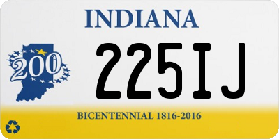 IN license plate 225IJ