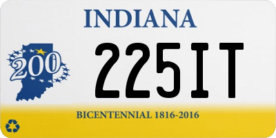 IN license plate 225IT