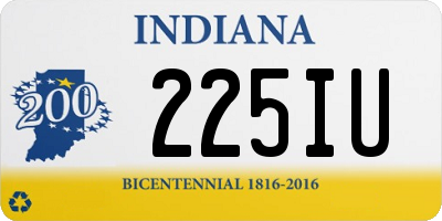 IN license plate 225IU