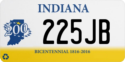 IN license plate 225JB