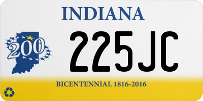 IN license plate 225JC