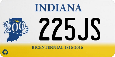 IN license plate 225JS