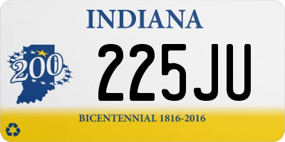 IN license plate 225JU