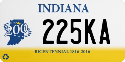 IN license plate 225KA