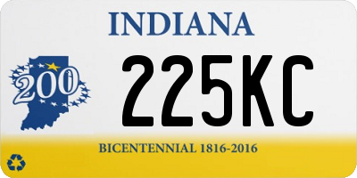 IN license plate 225KC