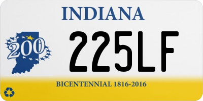 IN license plate 225LF