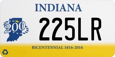 IN license plate 225LR