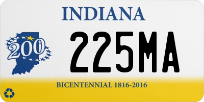 IN license plate 225MA