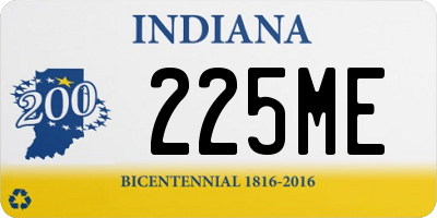 IN license plate 225ME