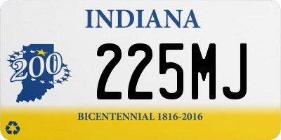 IN license plate 225MJ