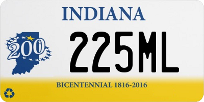 IN license plate 225ML