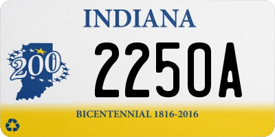 IN license plate 225OA