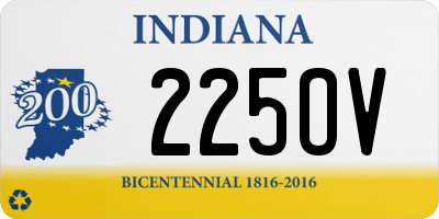 IN license plate 225OV