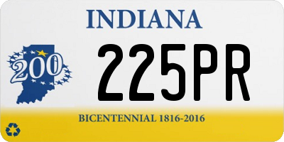 IN license plate 225PR