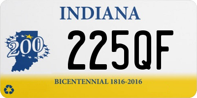 IN license plate 225QF