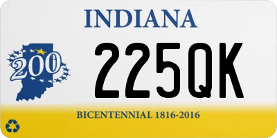 IN license plate 225QK