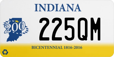 IN license plate 225QM