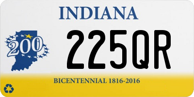 IN license plate 225QR