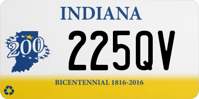 IN license plate 225QV