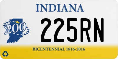 IN license plate 225RN