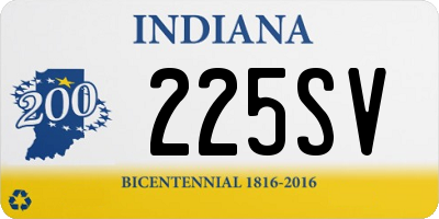 IN license plate 225SV