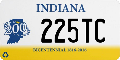 IN license plate 225TC