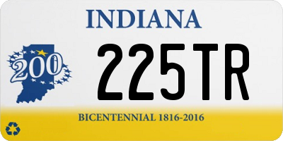 IN license plate 225TR