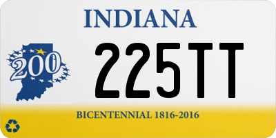 IN license plate 225TT