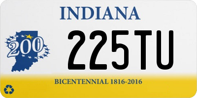 IN license plate 225TU