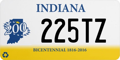 IN license plate 225TZ