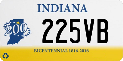 IN license plate 225VB