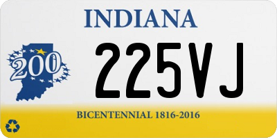 IN license plate 225VJ