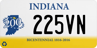 IN license plate 225VN