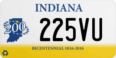 IN license plate 225VU