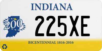 IN license plate 225XE