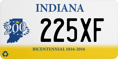 IN license plate 225XF