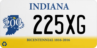 IN license plate 225XG