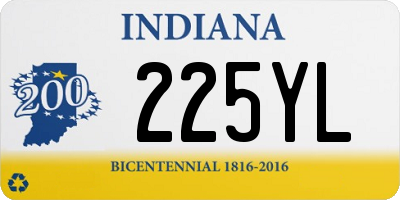 IN license plate 225YL