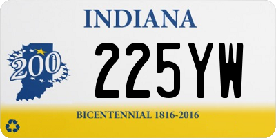 IN license plate 225YW