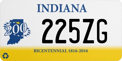 IN license plate 225ZG