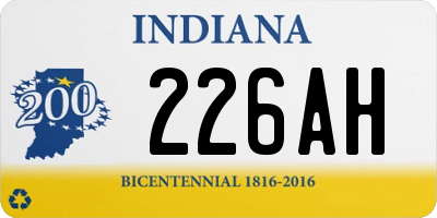 IN license plate 226AH