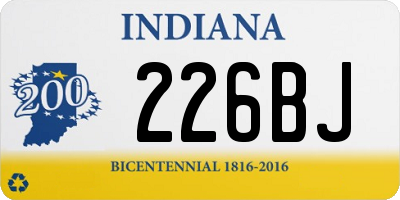 IN license plate 226BJ