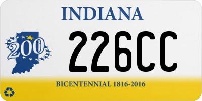 IN license plate 226CC