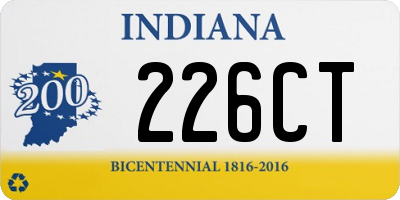 IN license plate 226CT