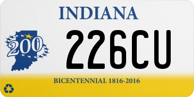 IN license plate 226CU