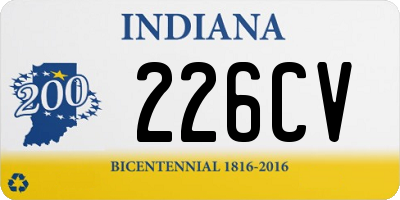 IN license plate 226CV