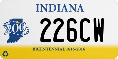 IN license plate 226CW